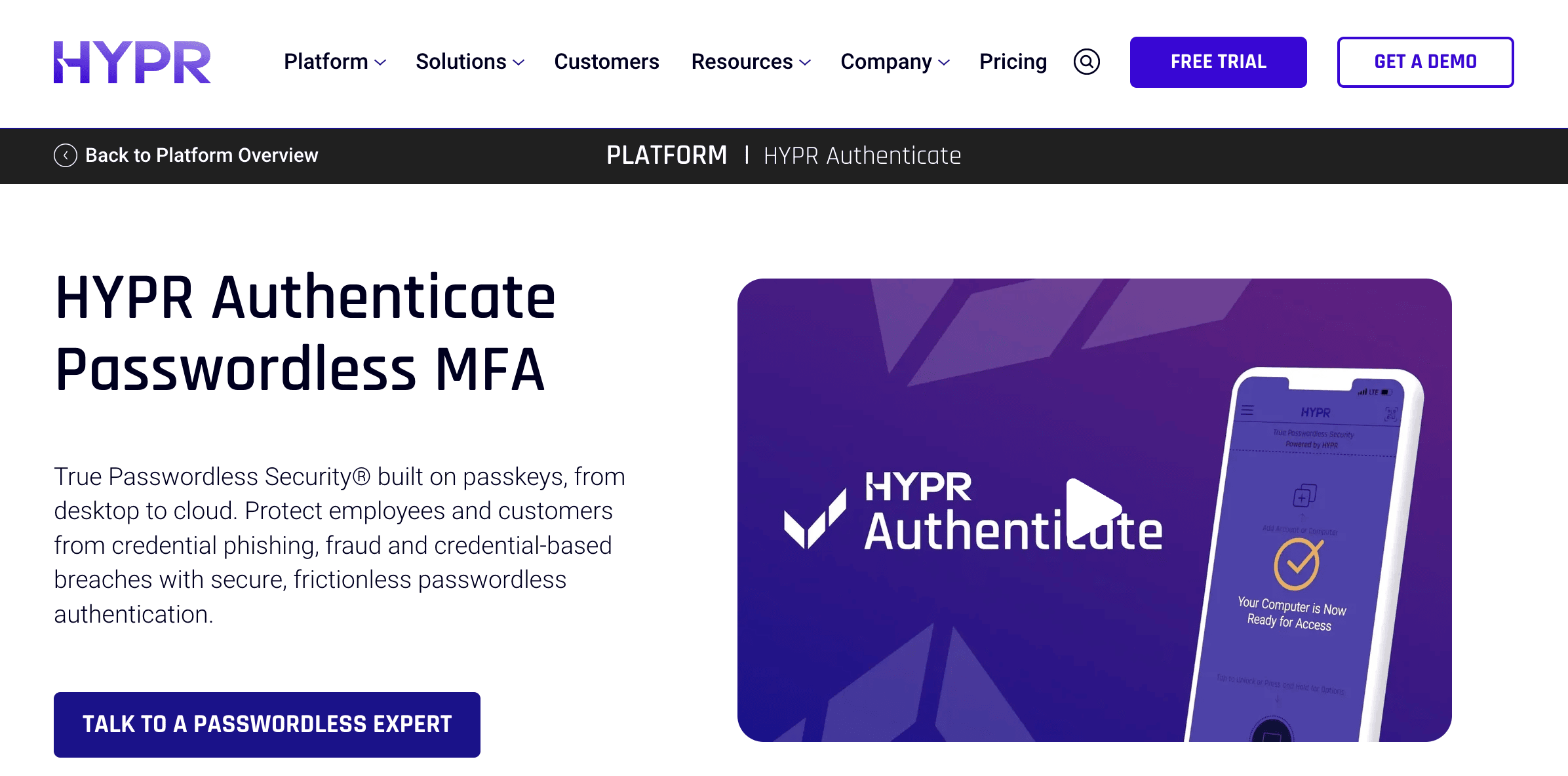 HYPR homepage