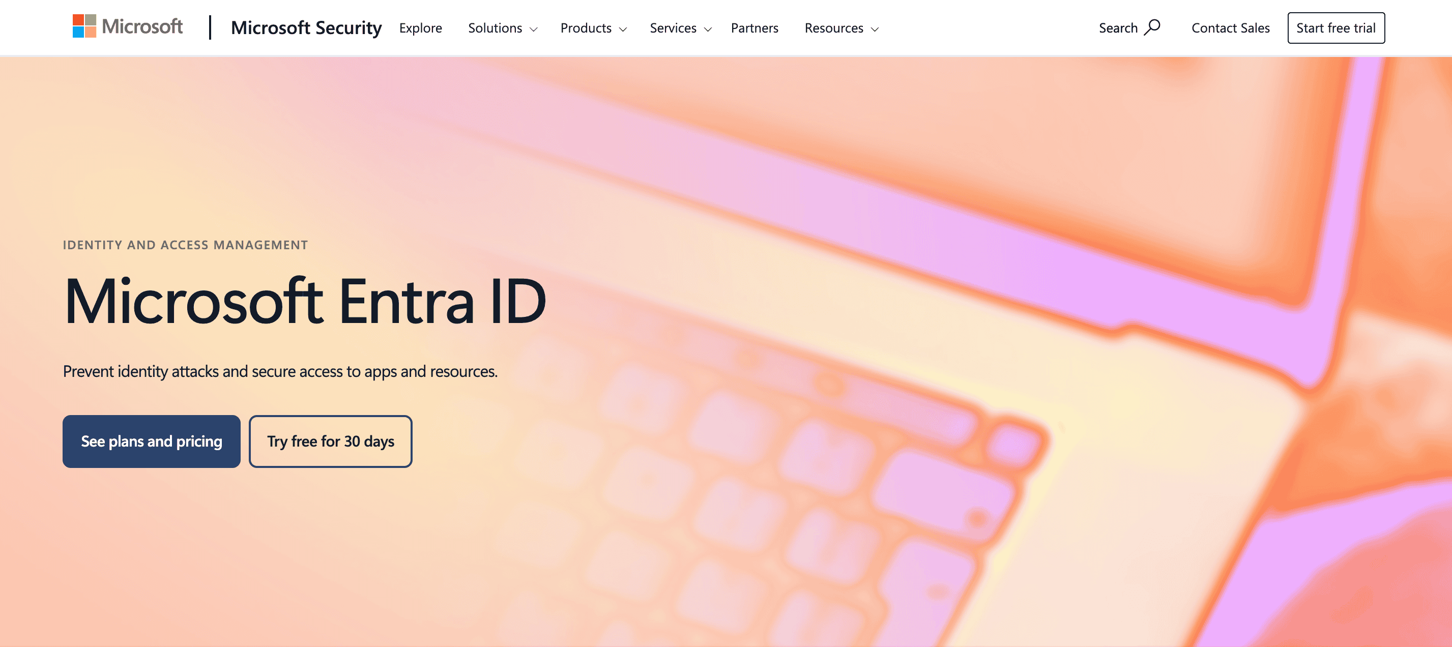 MS Entra Homepage