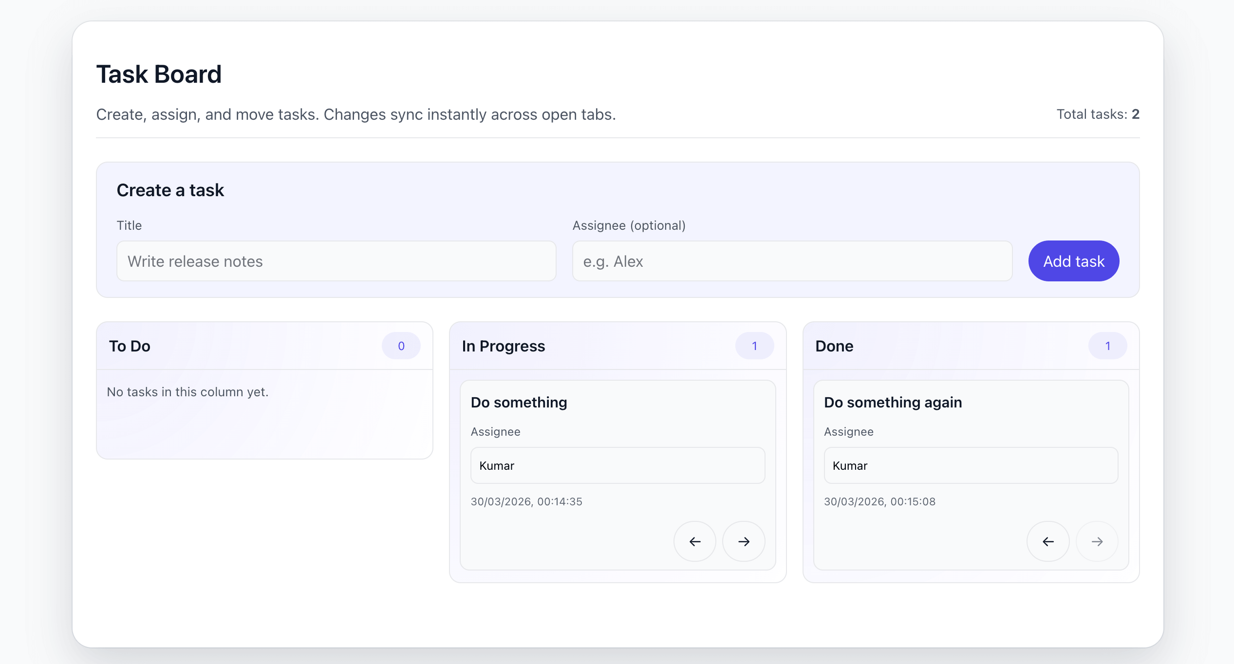 Fig: The generated UI as written by Cursor