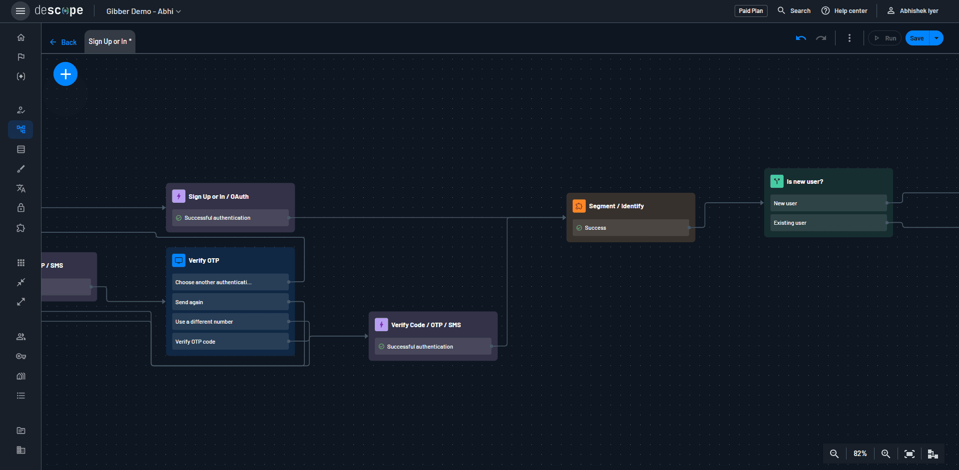 Add Segment Identify calls to Descope Flows