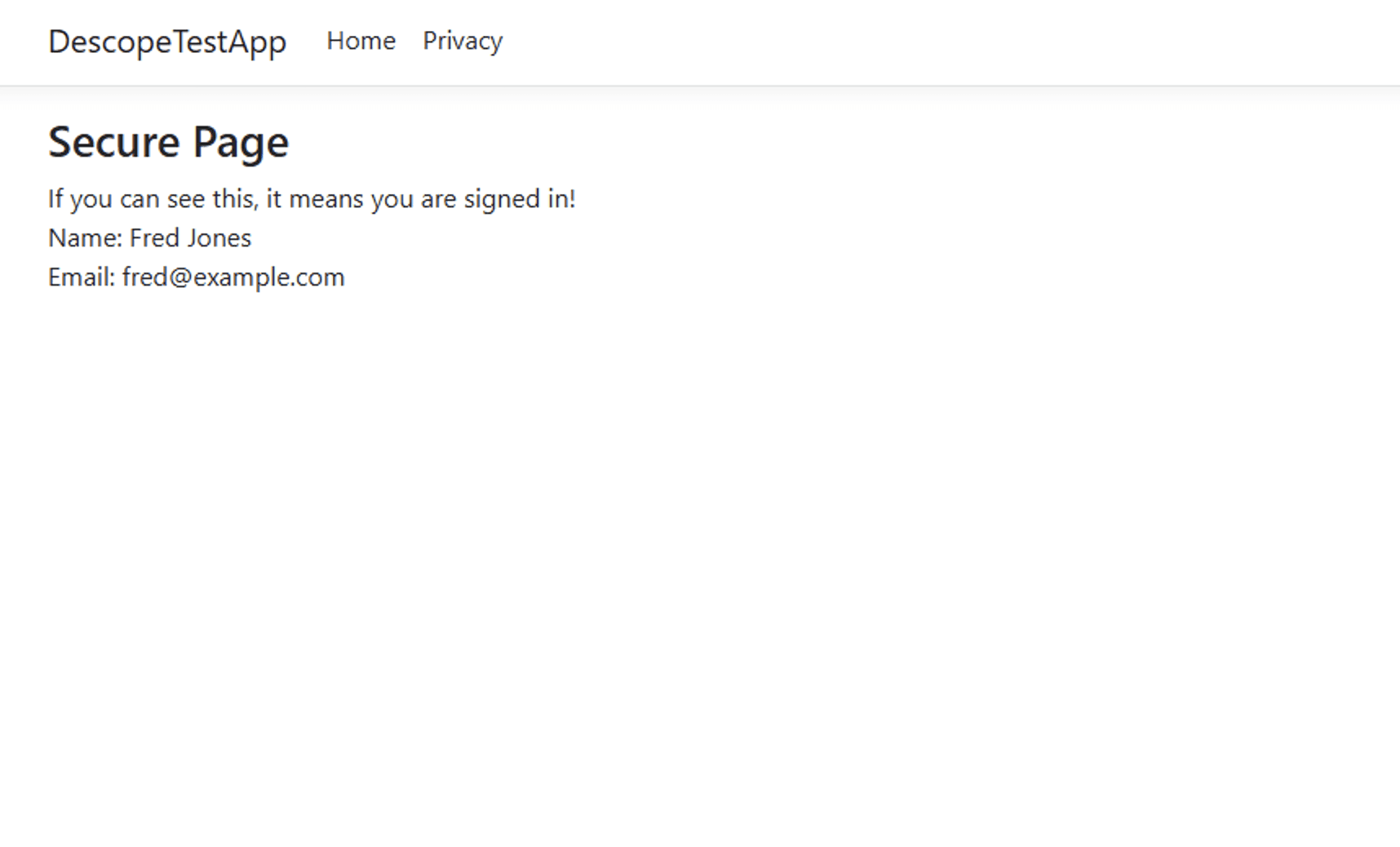 Fig: Protected page