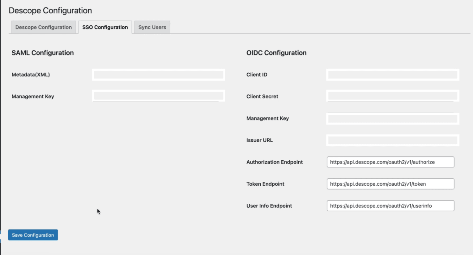 WP Admin SSO Config