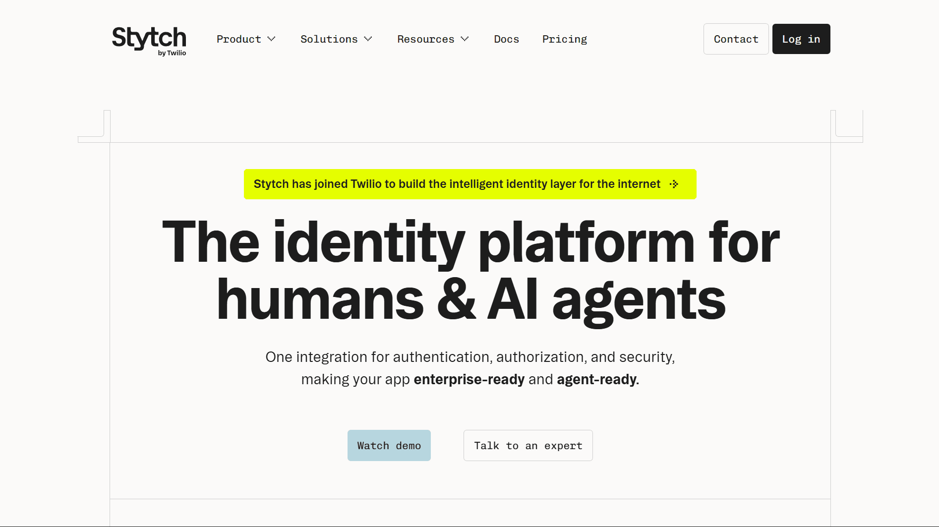 Fig: Stytch homepage