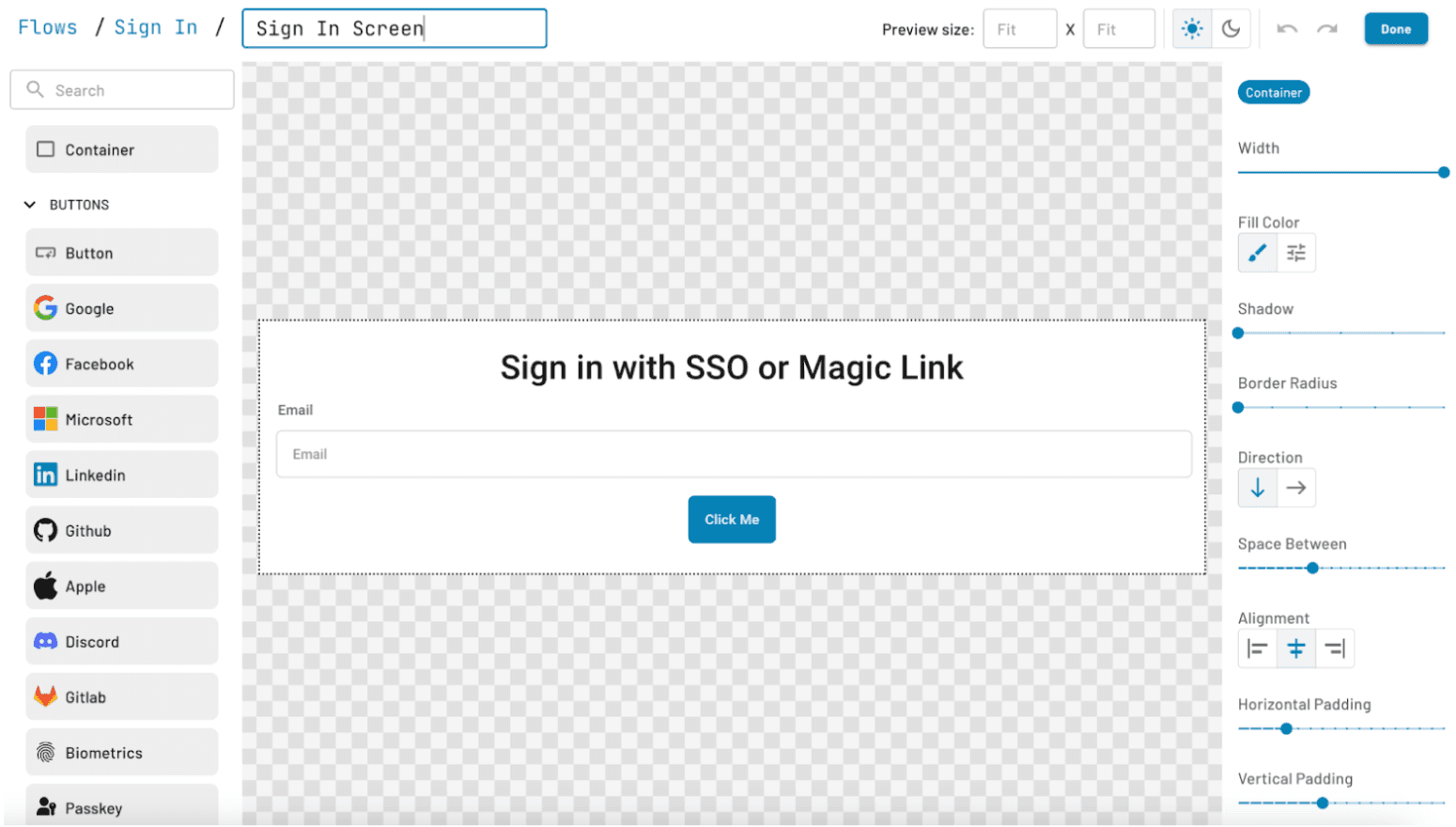 SSO screen 1