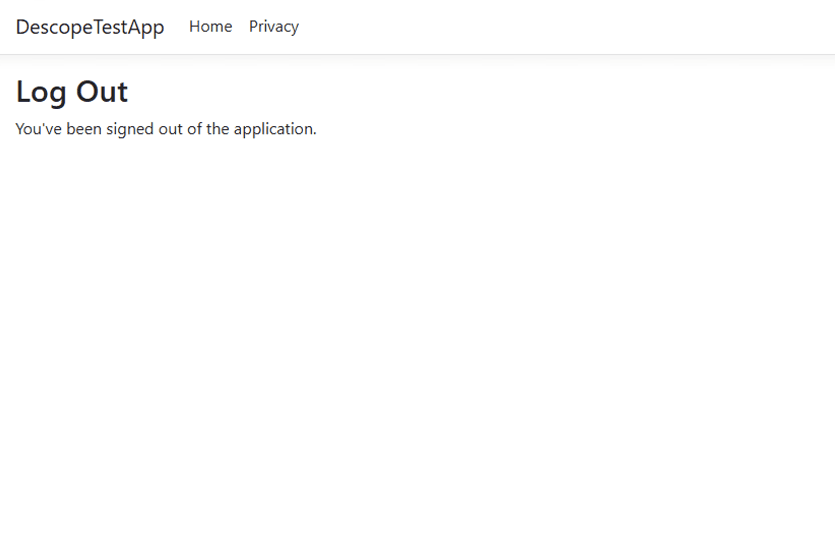 Fig: Logout page